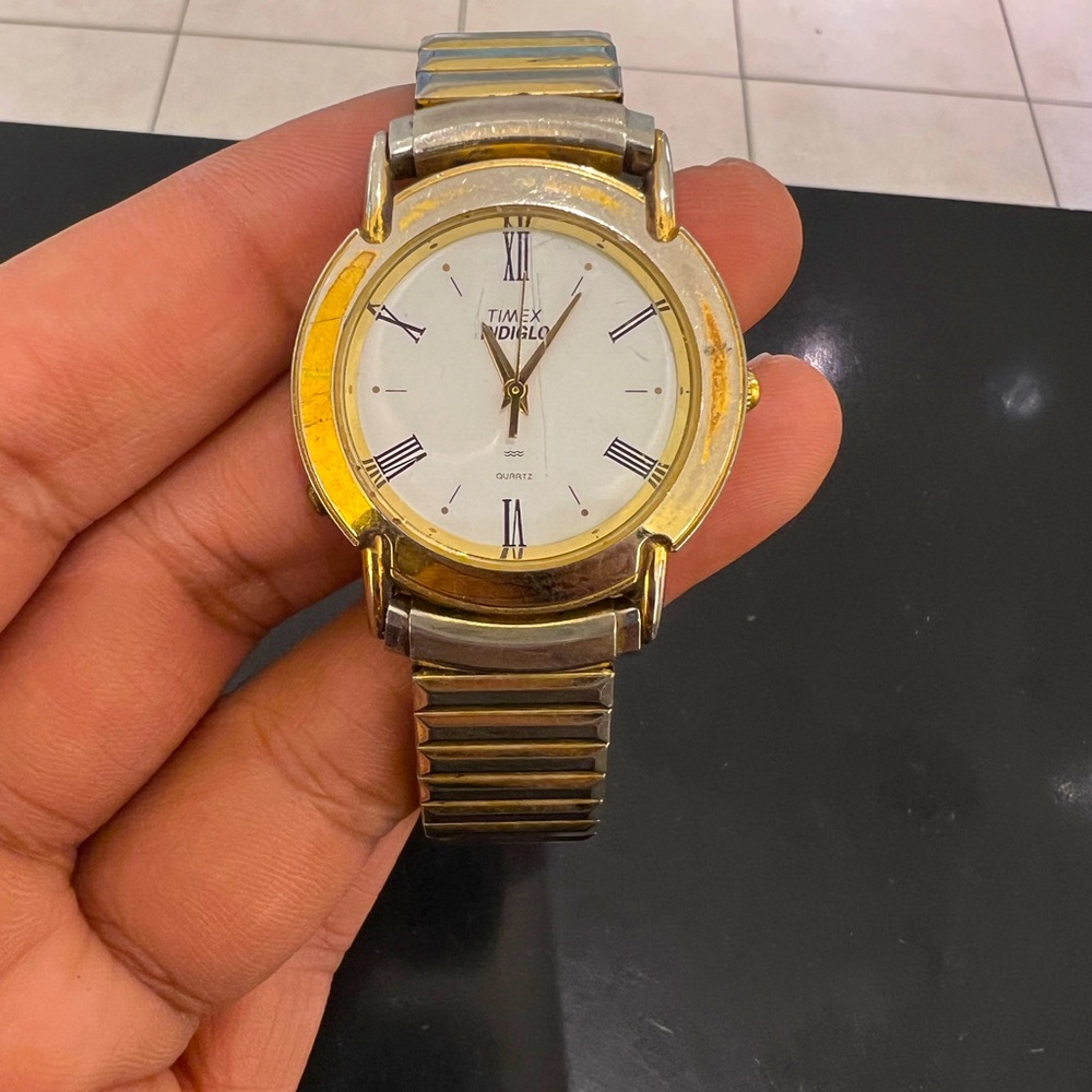 Timex vintage watch gold